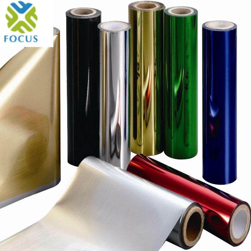 Colours Metalized  Aluminium PET Film Roll  for gift packing