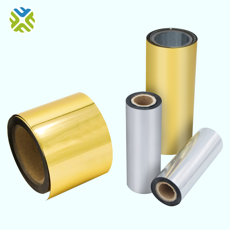 Metalized PET lamination film silver and gold